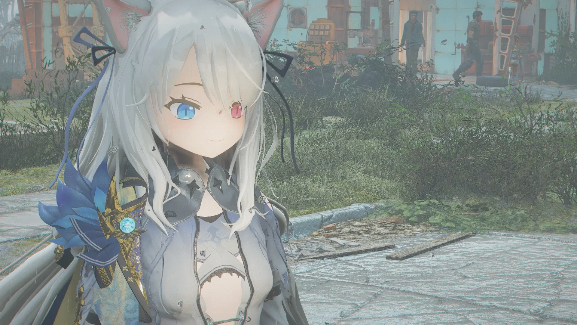 写真: ガービーからサンクチュアリに定住する事を報告された際のSizryavkaの顔が写っている。昨日の態度よりはより中立的になったように見えるなんとも言えない表情をしている