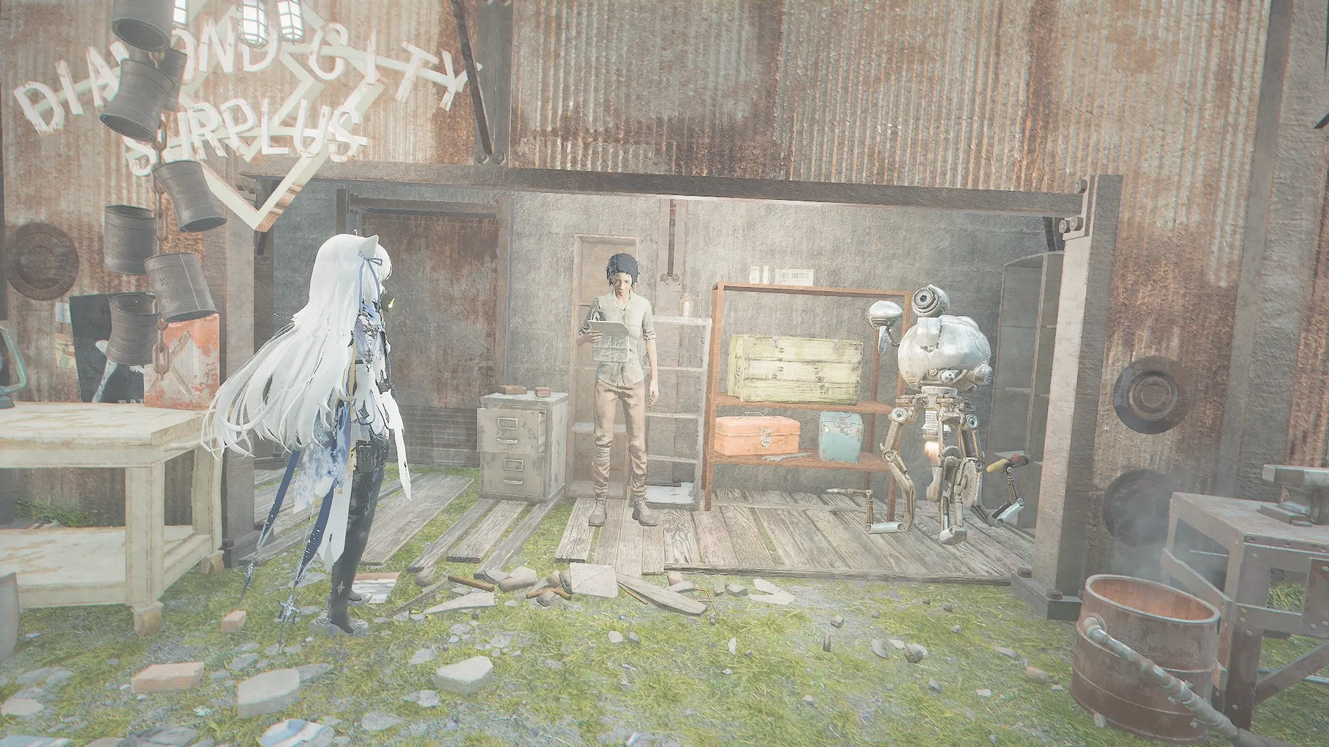 写真: 雑貨屋には人造人間を心底嫌い、「人造人間には何も売るものはないのよ!」と声を挙げている