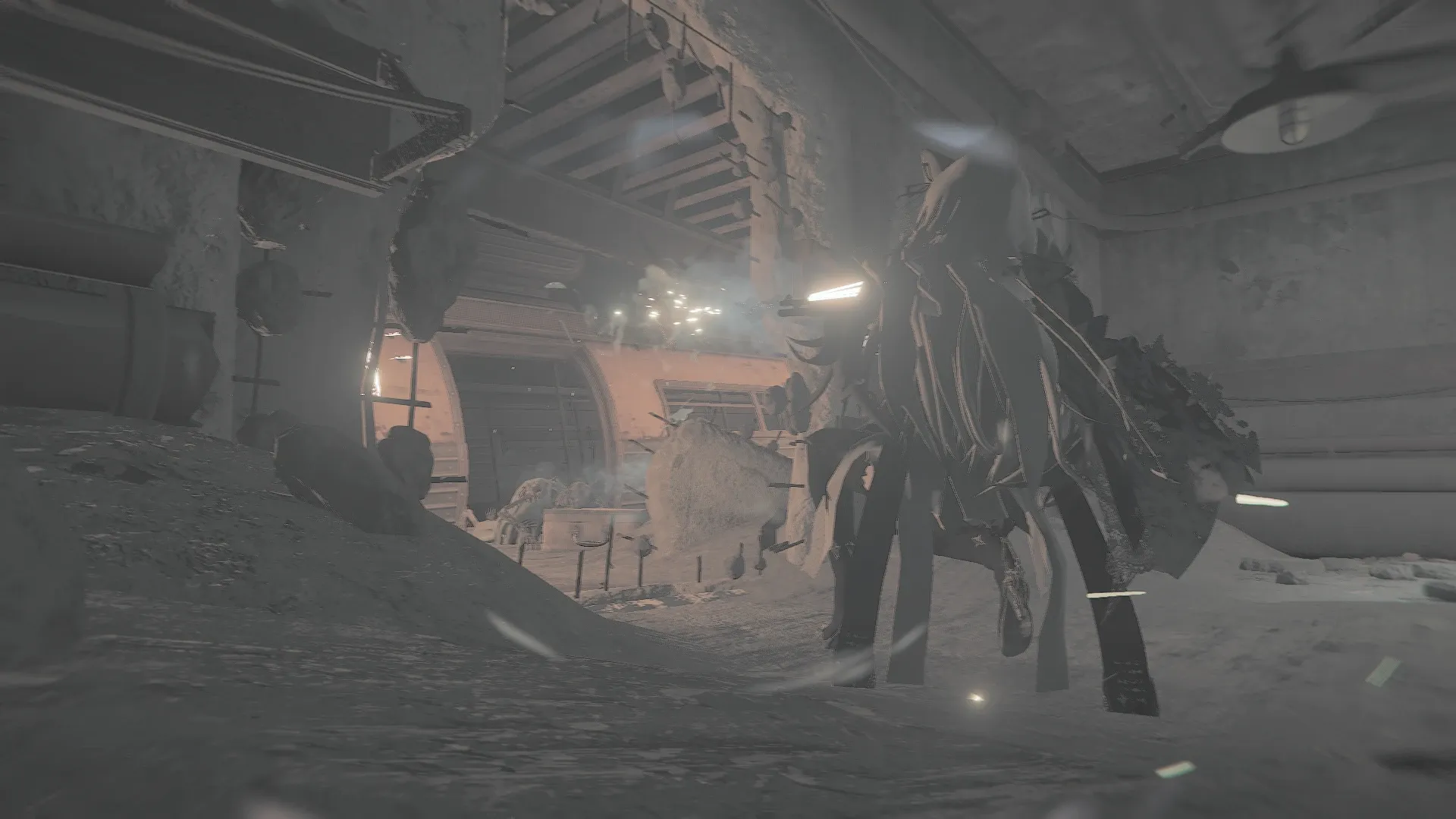 写真: 地下鉄廃墟に潜むスーパーミュータントとの遭遇