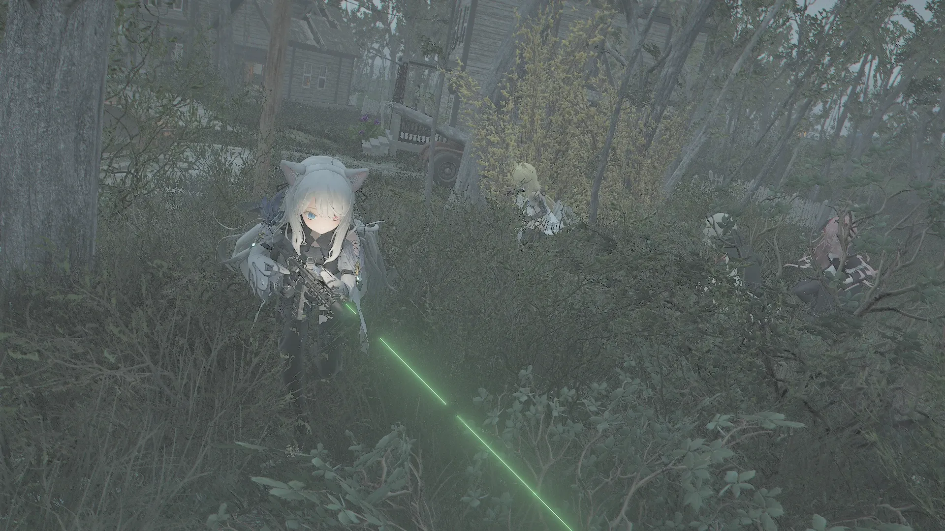 写真: 廃れた住宅地を駆け抜け、ダイアモンドシティへと戻ろうと移動する人形達