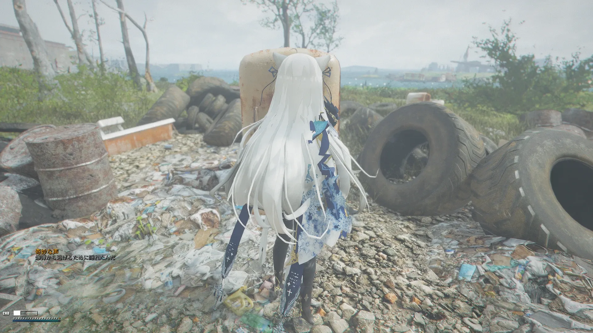 写真: 「爆弾から逃げる為に隠れたんだ。」