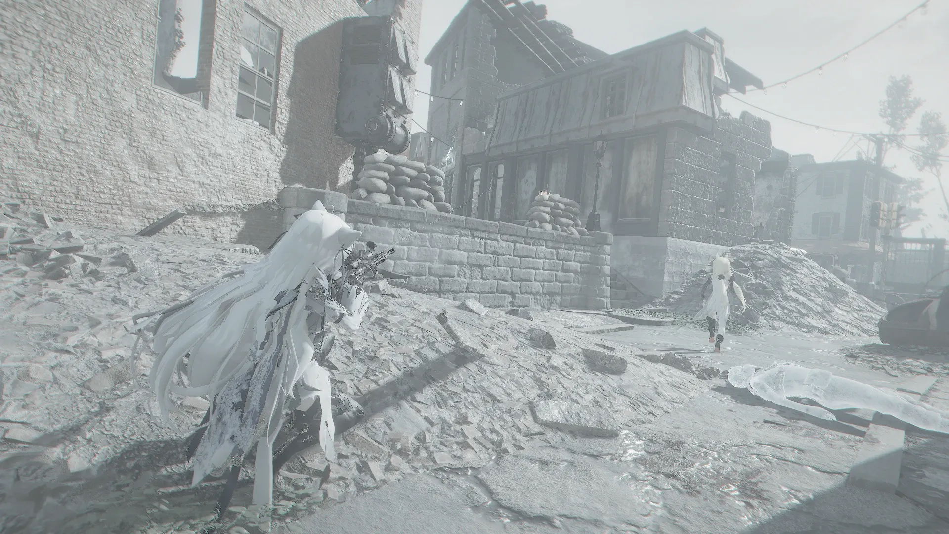 写真: 町中を銃撃されながら着実に進む。だが、守りは手厚いらしく苦戦しているSizryavka達