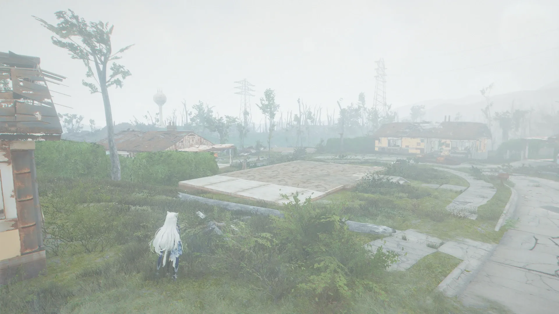 写真: かつては家が建てられていたであろう空いた土地を見つめるSizryavka