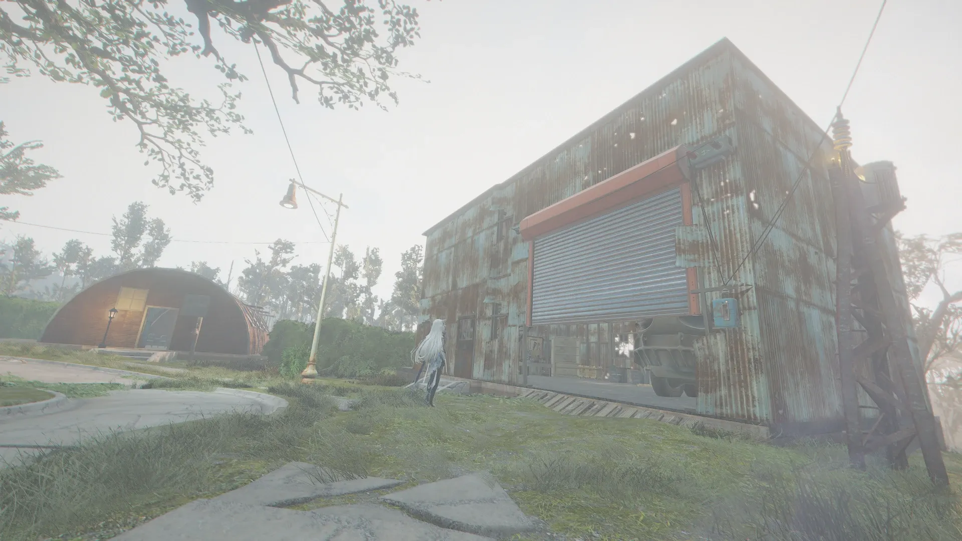 写真: 完成したAPC車庫前