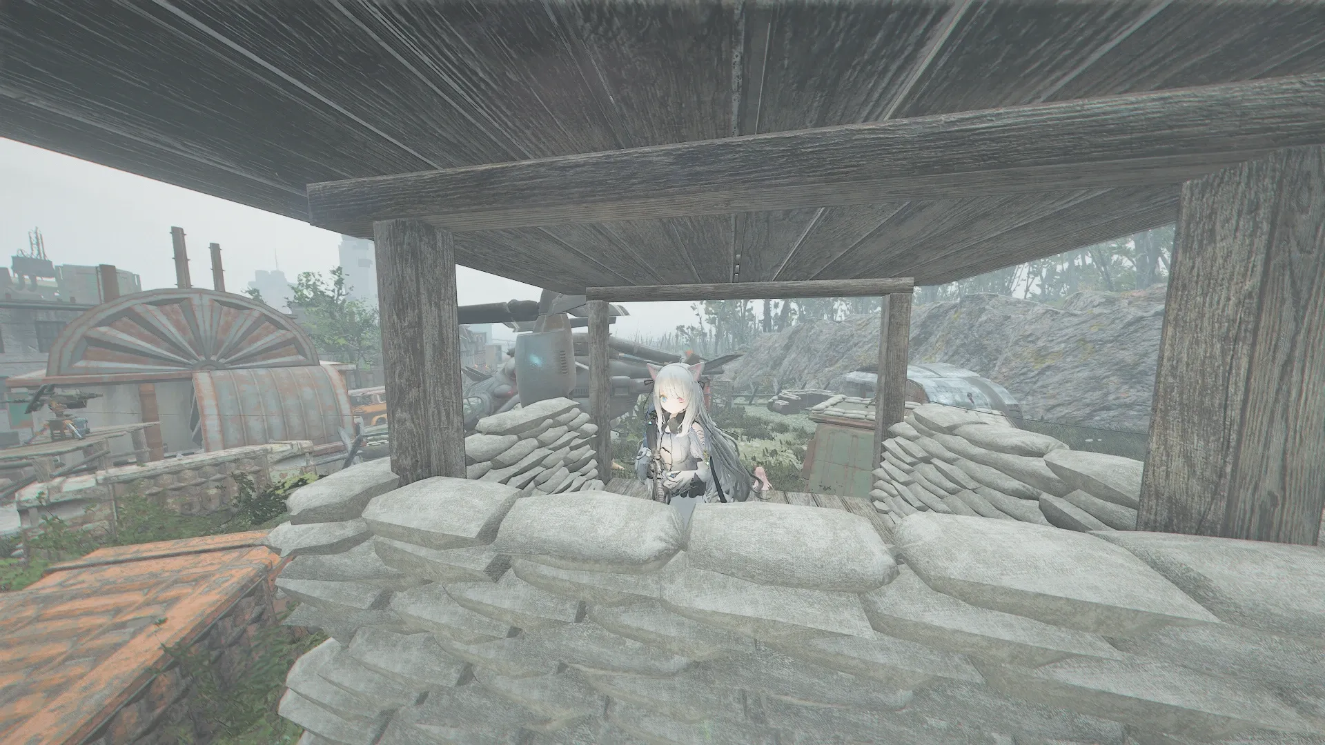 写真: 見張り台からしばらく襲撃者が来ないかどうかを見張るSizyravka