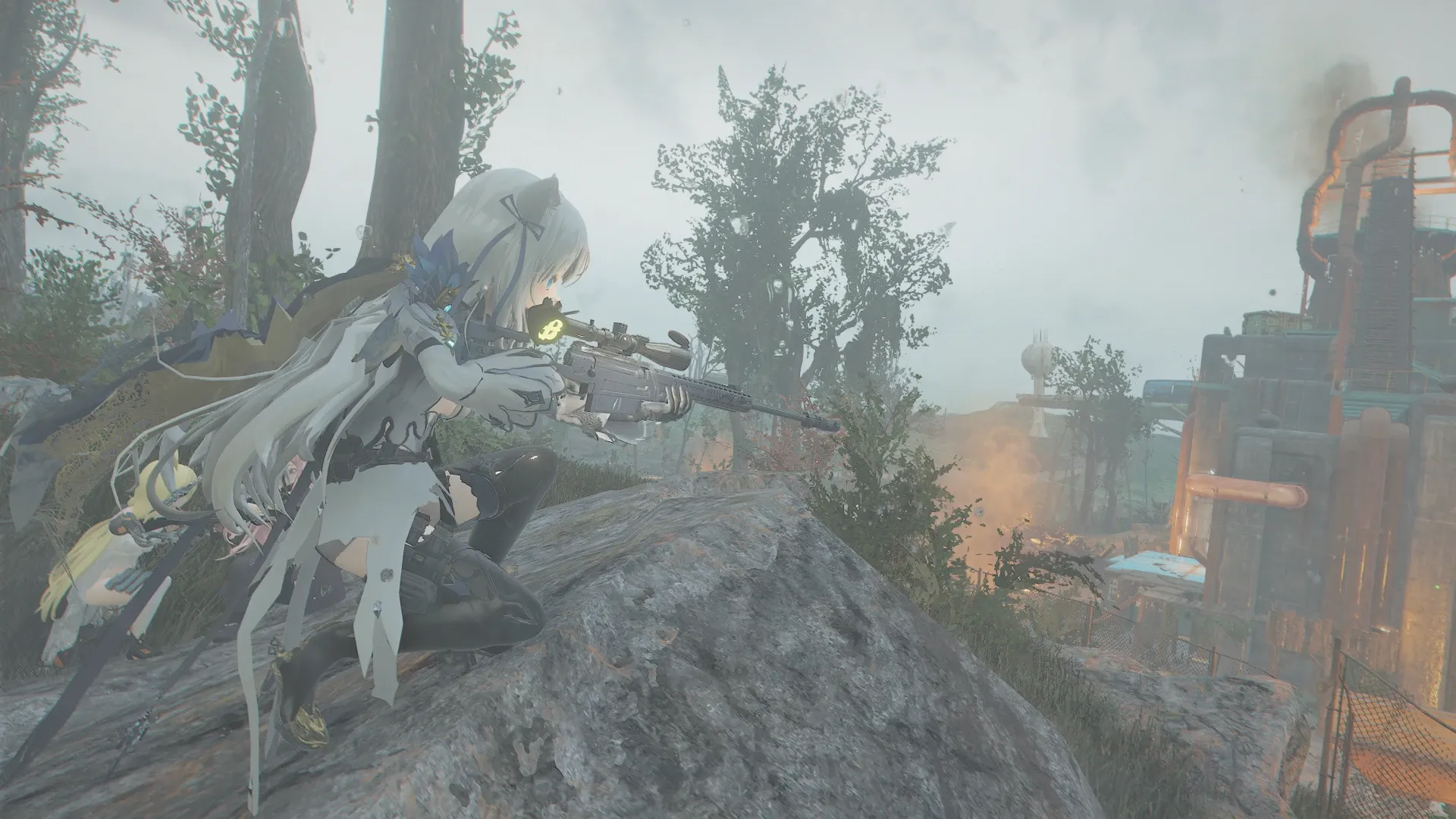 写真: 製鉄所への侵入ルートを確認するSizryavka