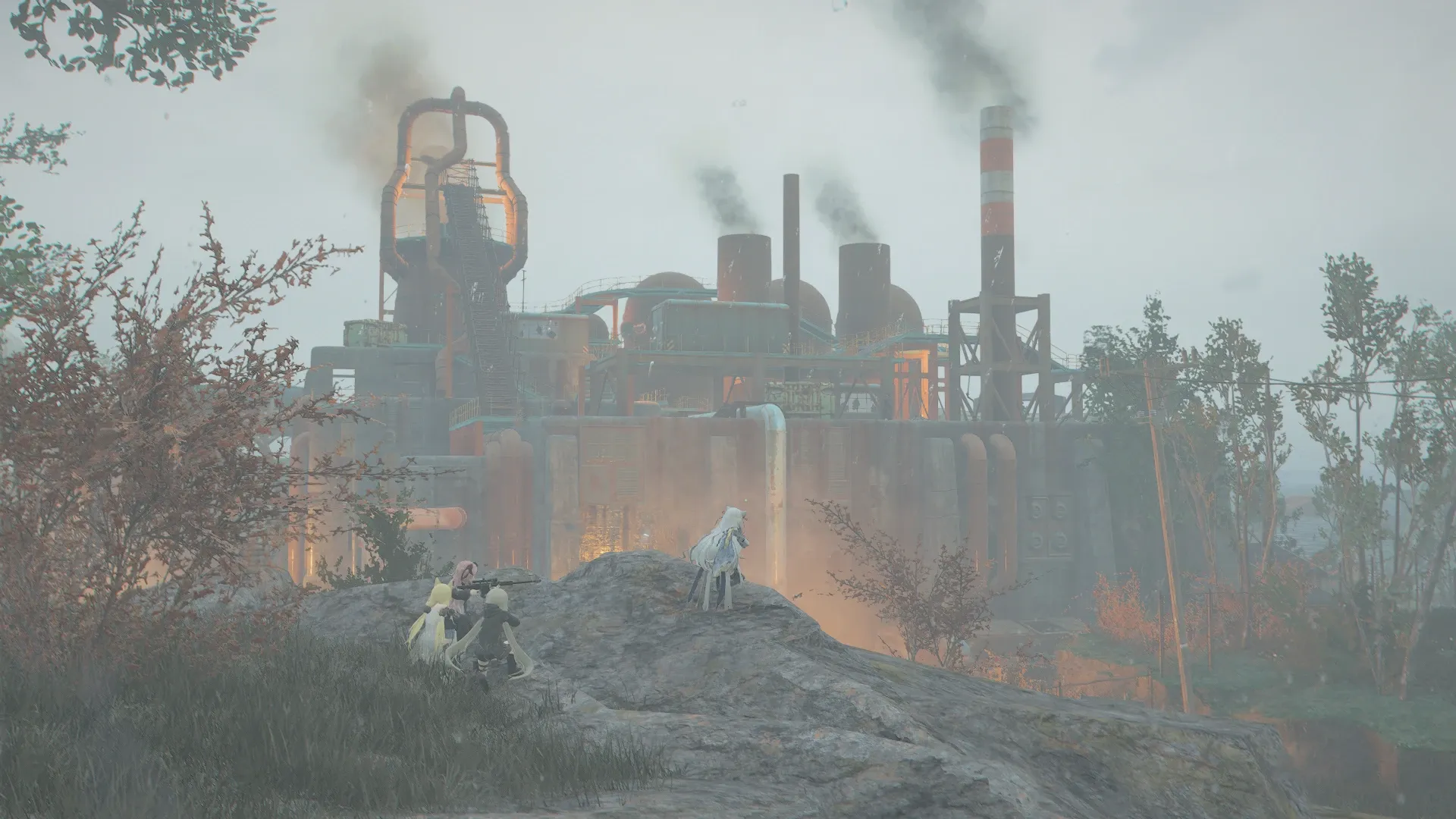 写真: 製鉄所を偵察中の人形達