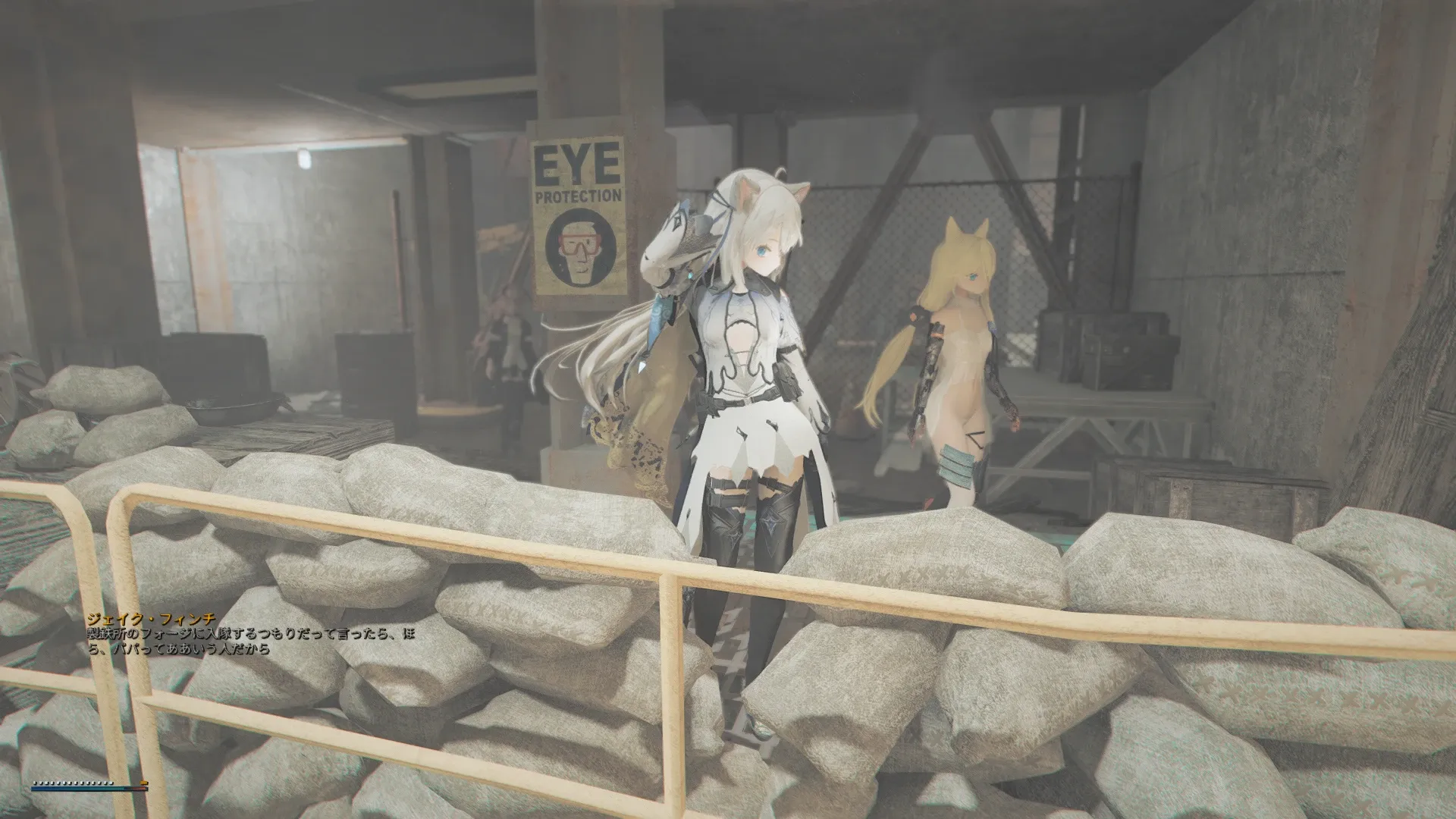 写真: ジェイク(ホロテープ)「製鉄所のフォージに入隊するつもりだって言ったら、ほら、パパってああいう人だから。」