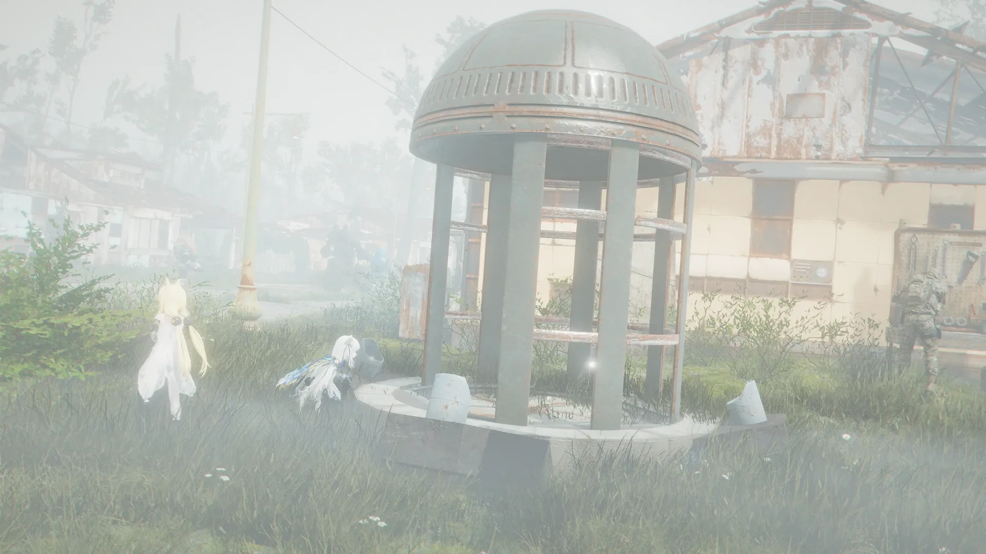 写真: サンクチュアリに建てられた新たな施設。これまでのVaultを参考に異常な天候時に一時退避する為の個人用シェルターを建造した。