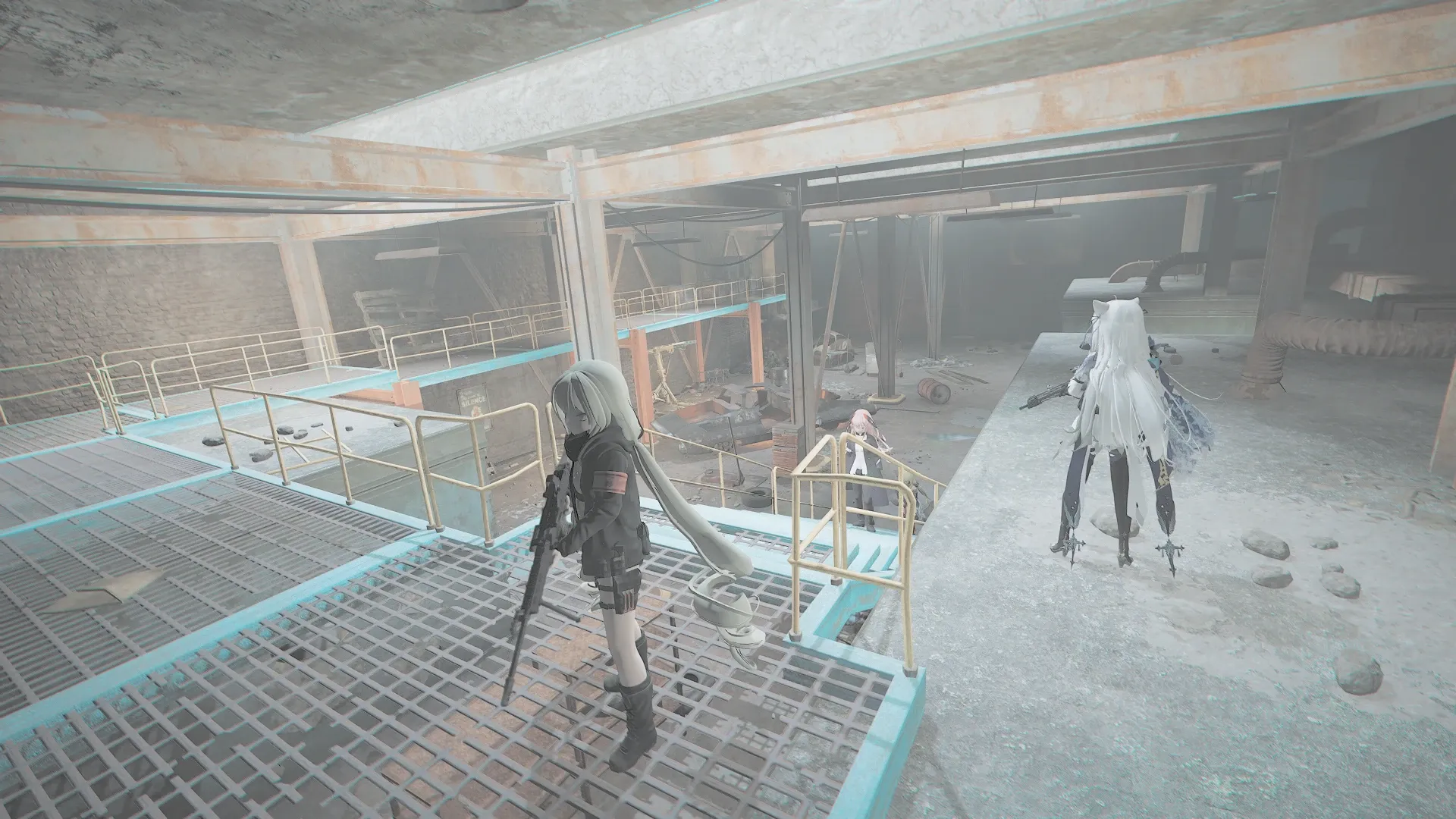 写真: ヘスターロボティクス社内制圧後。一通り部屋を人形達で巡回している。