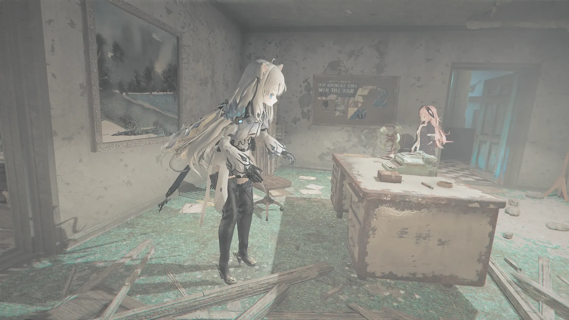 写真: テーブルの中に何かないかを探すSizryavka