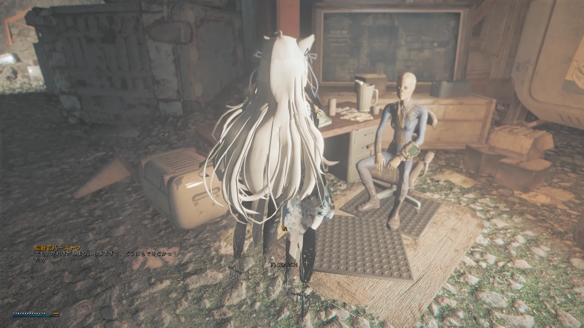 写真: 監督官バーストウ「でも、がれきがあまりにも多すぎて、どうにも出来なかったの」