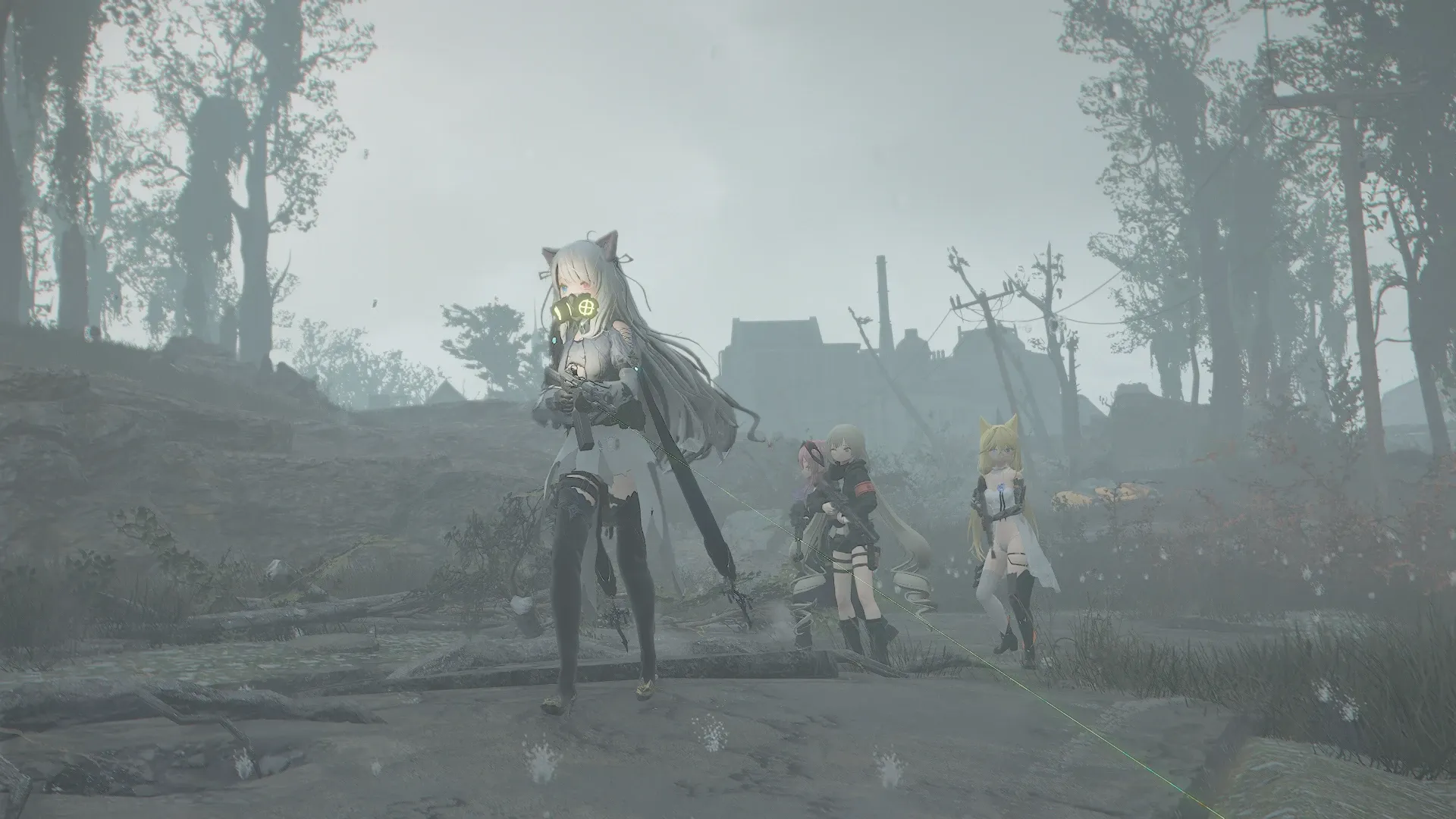 写真: 再び取引ルートの下見に戻る人形達