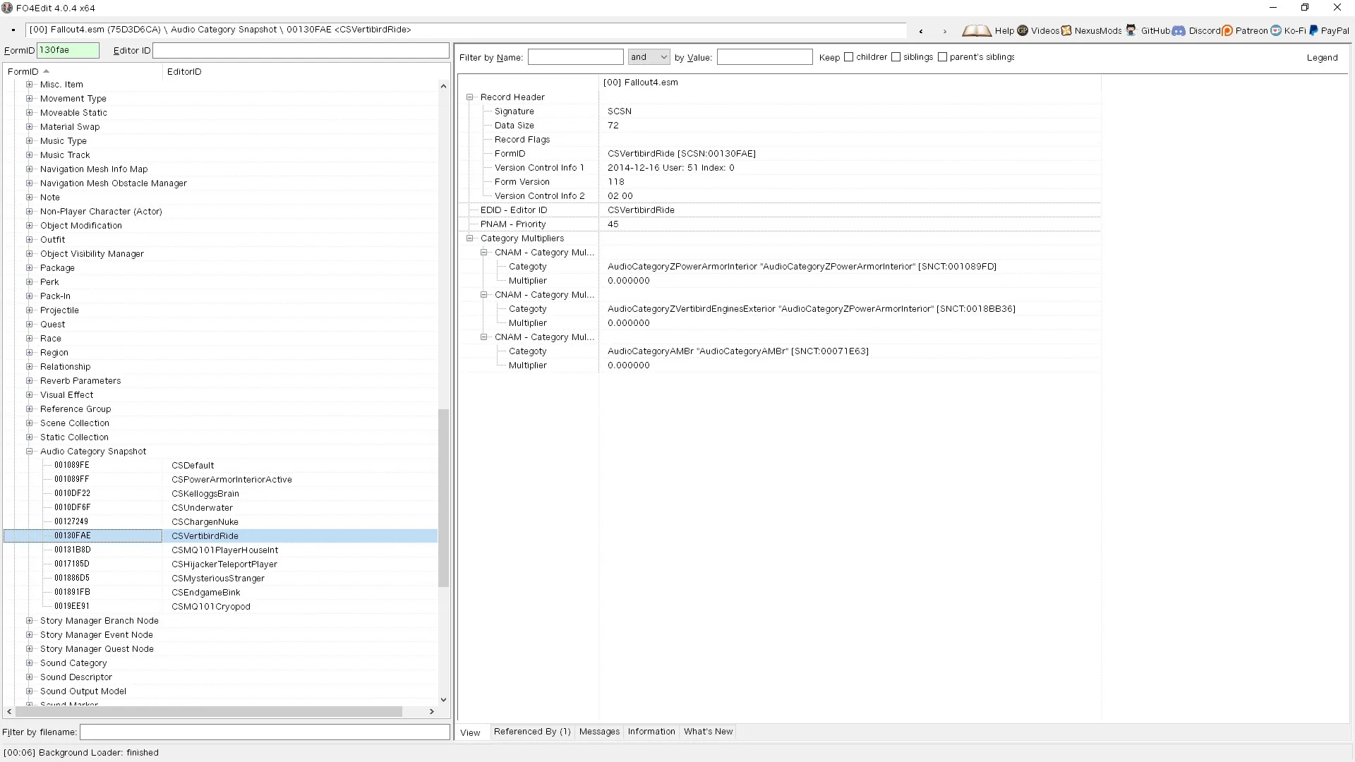 FO4Editを写した画像