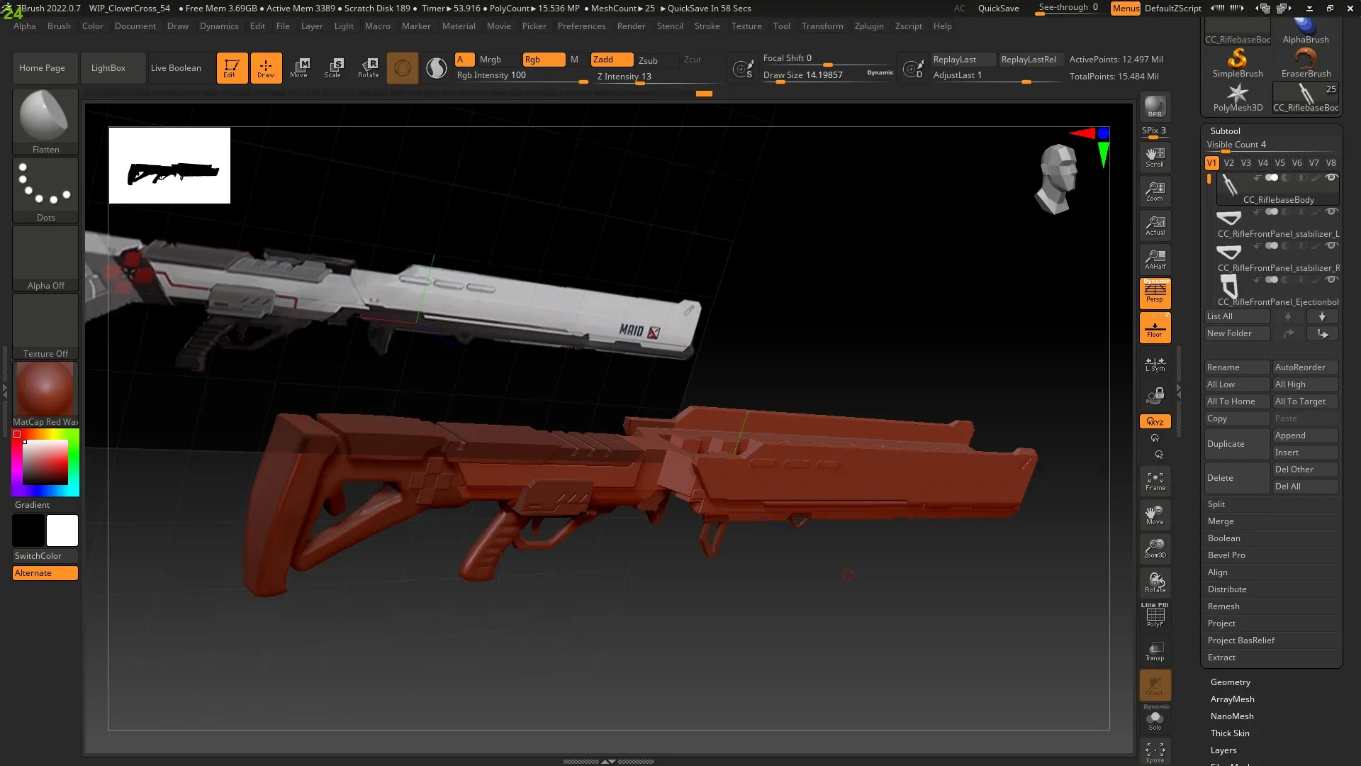 Zbrush上でのプレビュー 03
